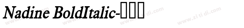 Nadine BoldItalic字体转换